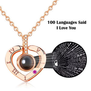 100 Languages Said I Love You in Necklace   Valentine's day Gift Jewelry