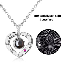 Load image into Gallery viewer, 100 Languages Said I Love You in Necklace   Valentine&#39;s day Gift Jewelry