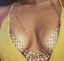 Load image into Gallery viewer, Sexy Crystal Rhinestones Fashion Body Jewelry Bralette Chain  Beach summer jewellry