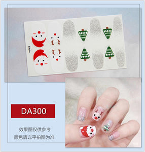 Full Nail Art Polish Stickers Strips Self-Ashesive With Nail File