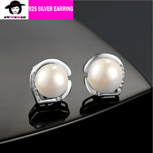 Load image into Gallery viewer, Pearl Silver Earring Heart Set