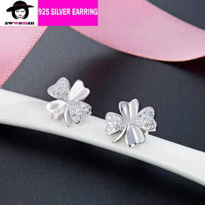 Stud Earrings with Sterling Silver Petals Valentine's Day Jewelry Gifts for Women Girls