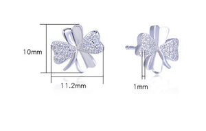 Stud Earrings with Sterling Silver Petals Valentine's Day Jewelry Gifts for Women Girls