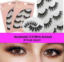 Load image into Gallery viewer, Handmade Falses Eye Lashes, 3D Mink Eyelashes, Falses Eyelashes, Face Eyelashes, Mink False Lashes Set for Natural Look with Eyelashes Clip (G107)