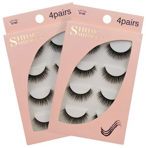 Handmade Falses Eye Lashes, 3D Mink Eyelashes, Falses Eyelashes, Face Eyelashes, Mink False Lashes Set for Natural Look with Eyelashes Clip (G102)
