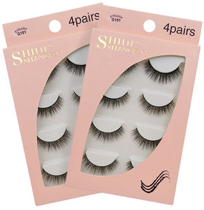 Handmade Falses Eye Lashes, 3D Mink Eyelashes, Falses Eyelashes, Face Eyelashes, Mink False Lashes Set for Natural Look with Eyelashes Clip (G103)