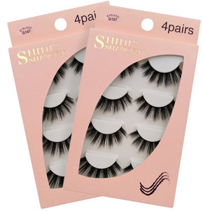 Handmade Falses Eye Lashes, 3D Mink Eyelashes, Falses Eyelashes, Face Eyelashes, Mink False Lashes Set for Natural Look with Eyelashes Clip (G107)
