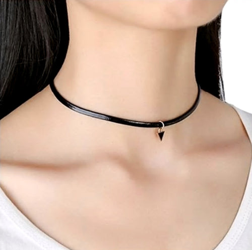 Black  hoker Necklace Gothic Punk Stretch Velvet Pendant Women Collar Jewelry Chocker Necklaces New