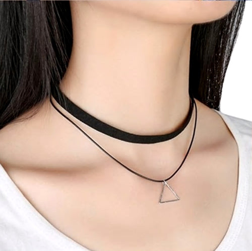 Black hoker Necklace Gothic Punk Stretch Velvet Pendant Women Collar Jewelry Chocker Necklaces New