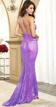 Load image into Gallery viewer, Light Purple Sexy Sparkle Midnight  Dress