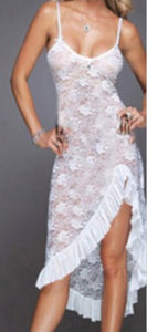 White Glamorous Lace Lingerie Gown