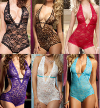 Load image into Gallery viewer, Red Floral Lace Teddy