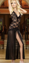Load image into Gallery viewer, Black Elegant Lace Night Dress