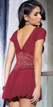 Load image into Gallery viewer, Hot Scarlet Lace Babydoll
