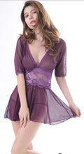 Load image into Gallery viewer, Hot Purple Lace Babydoll