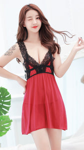 Dark Red Passion Babydoll