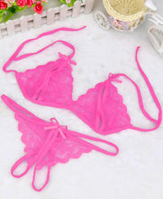 Load image into Gallery viewer, Pink Lace Peek Bra &amp;  Panty