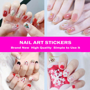 Full Nail Art Polish Stickers Strips Self-Ashesive With Nail File