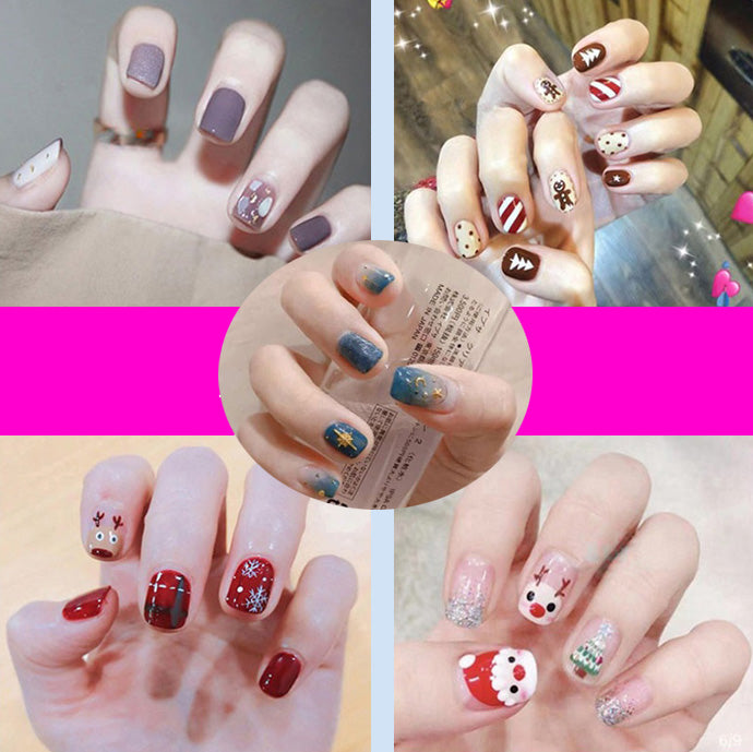 Full Nail Art Polish Stickers Strips Self-Ashesive With Nail File