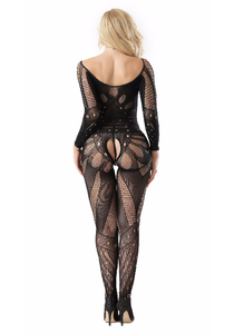 Black  Crotchless Body Stocking