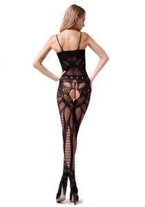Neckline Crotchless Body Stocking