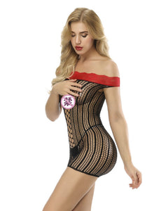 Strapless Laser cut Body Stocking Dress