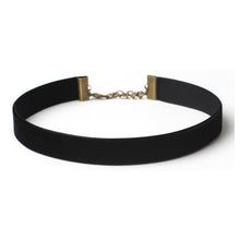 Load image into Gallery viewer, Elegant Girls Plain Black Wide Velvet Choker Necklace Extender Chain  Sexy look