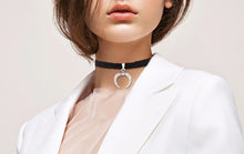 Load image into Gallery viewer, Black Choker Necklace for Women, Choker Necklace with Dainty Pendant