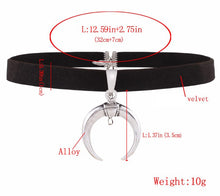Load image into Gallery viewer, Black Choker Necklace for Women, Choker Necklace with Dainty Pendant