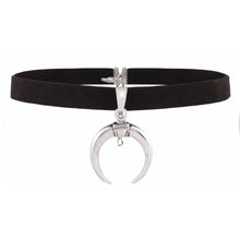 Load image into Gallery viewer, Black Choker Necklace for Women, Choker Necklace with Dainty Pendant