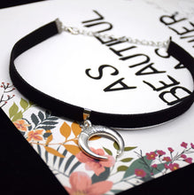 Load image into Gallery viewer, Black Choker Necklace for Women, Choker Necklace with Dainty Pendant